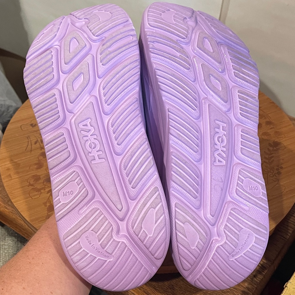 Hoka Men's Purple recovery slides men's size 10. - Picture 7 of 8